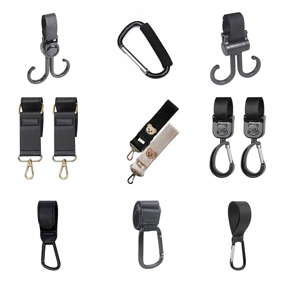 

1/2Pcs Baby Stroller Hook Baby Stroller Hanging Bag Anti Fall Storage Baby Walking Children's Stroller Hook Car Accessories 12+