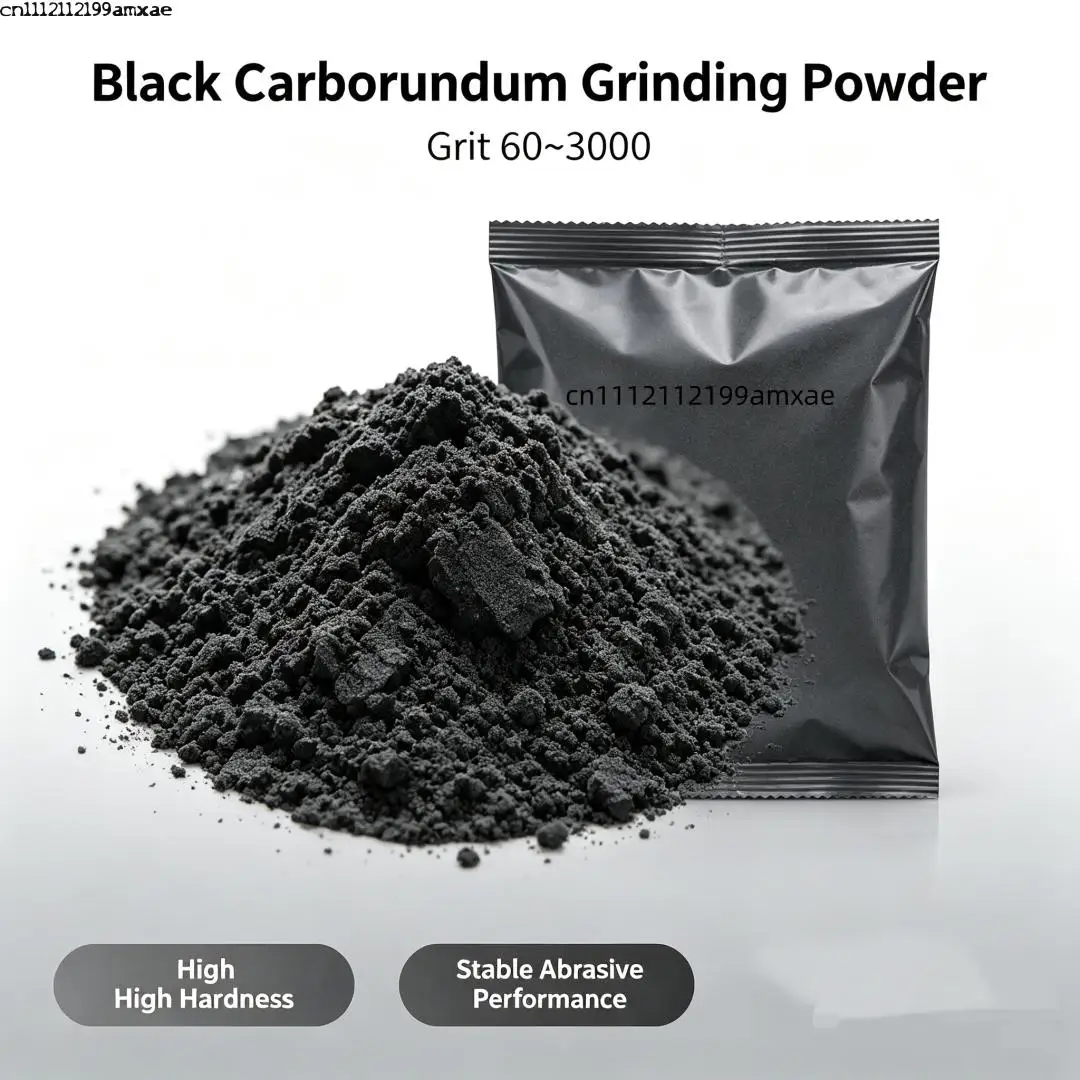 Black Carborundum Grinding Grit60~3000 Black Silicon Carbide Abrasive For Vibration Tumbler Machine Jadeite Jade Agate Gemstone