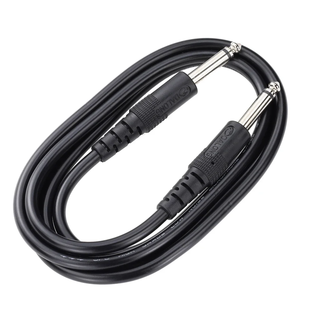 100pcs 1.5m Jack 6.35mm Audio Cable 1/4inch Male to Male Microphone Stereo Connector Aux Cord for Amplifier Speaker