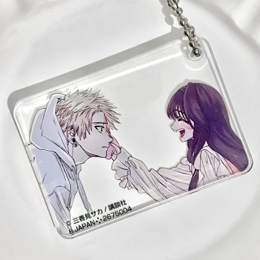 Kaoru Hana Wa Rin To Saku أنيمي المفاتيح Tsumugi Rintaro سلسلة مفاتيح مصنوعة من الأكريليك رجل Waguri Kaoruko حلقة رئيسية حقيبة المرأة قلادة هدية