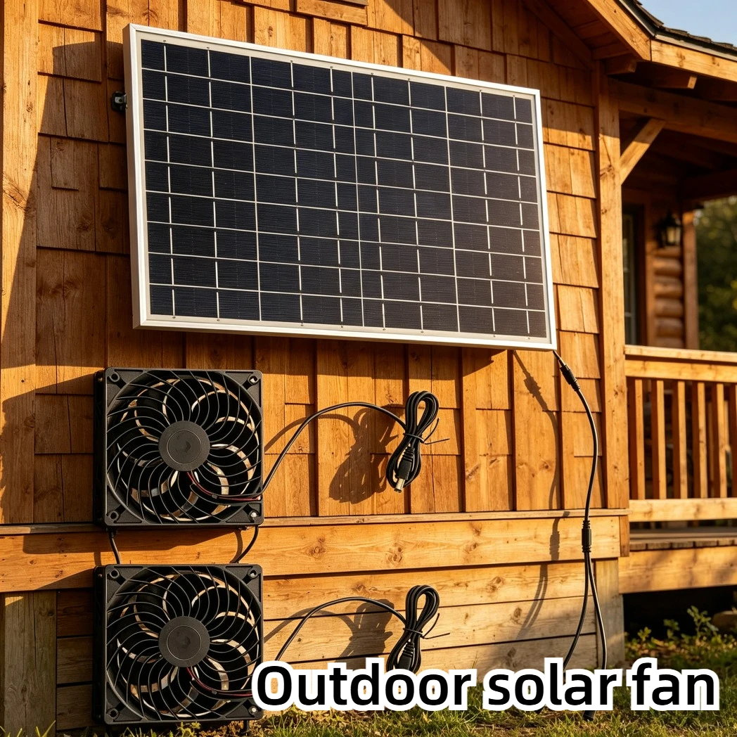 

NEW 10W Solar Panel Exhaust Fan for Chicken Coop Greenhouse Pet House Shed Outdoor Cooling Ventilation Air Circulation