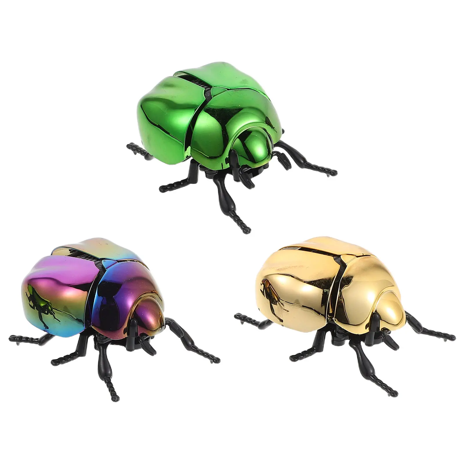 

3Pcs Realistic Beetle Wind-Up Insect Simulation Interactive Movement Educational Bug Figure for Indoor Outdoor