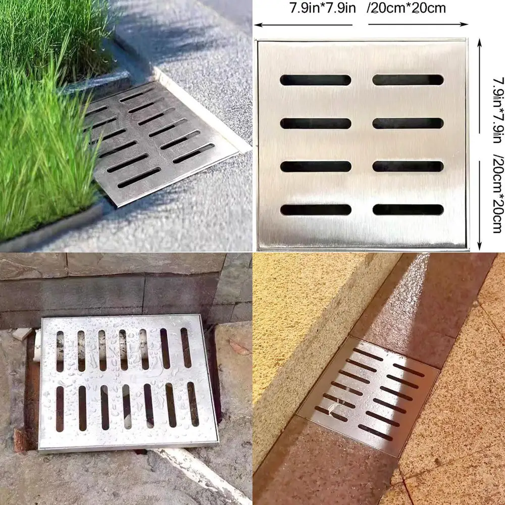 

Large Outdoor Stainless Steel Drain Grate Cover for Catch Basins
