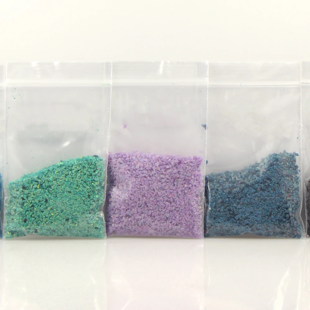 

(20g/Lot)) OP01 to OP45 Different Sizes Synthetic Crushed Opal Chips for Nail Art