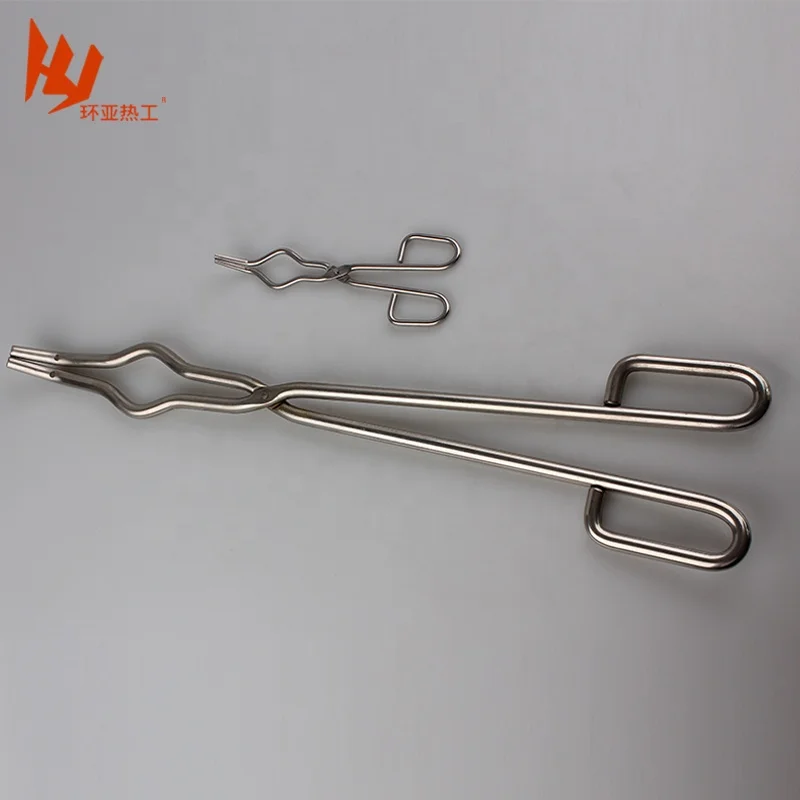 8inch long Stainless steel (coated Platinum) crucible tongs