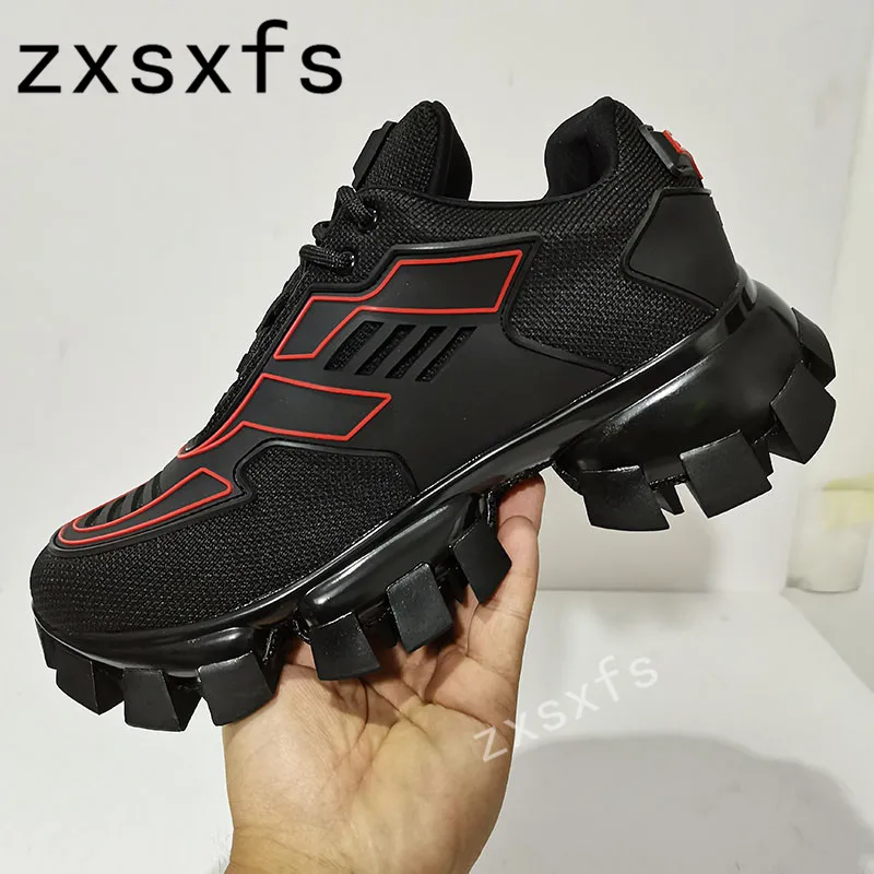 

2022 New Mesh Round Toe Lace Up Platform Flats Shoes Thick Sole Patchwork Sneakers Shoes Brand Designer Casual Outside Shoes