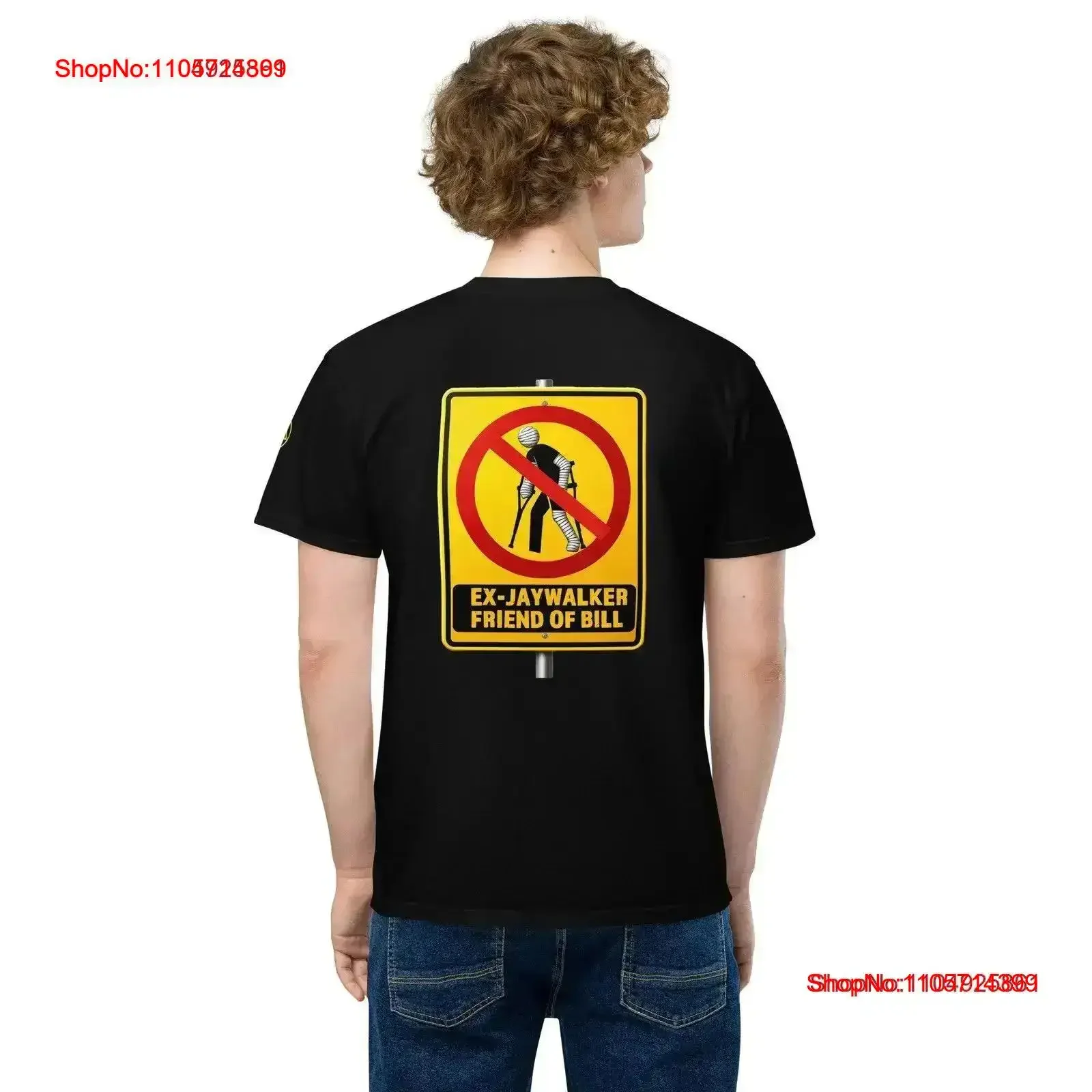 Ex Jaywalker Friend of Bill AA NA Funny Sayings Slogans garment dyed pocket T Shirt vintage Washed Casual designer clothes Soft
