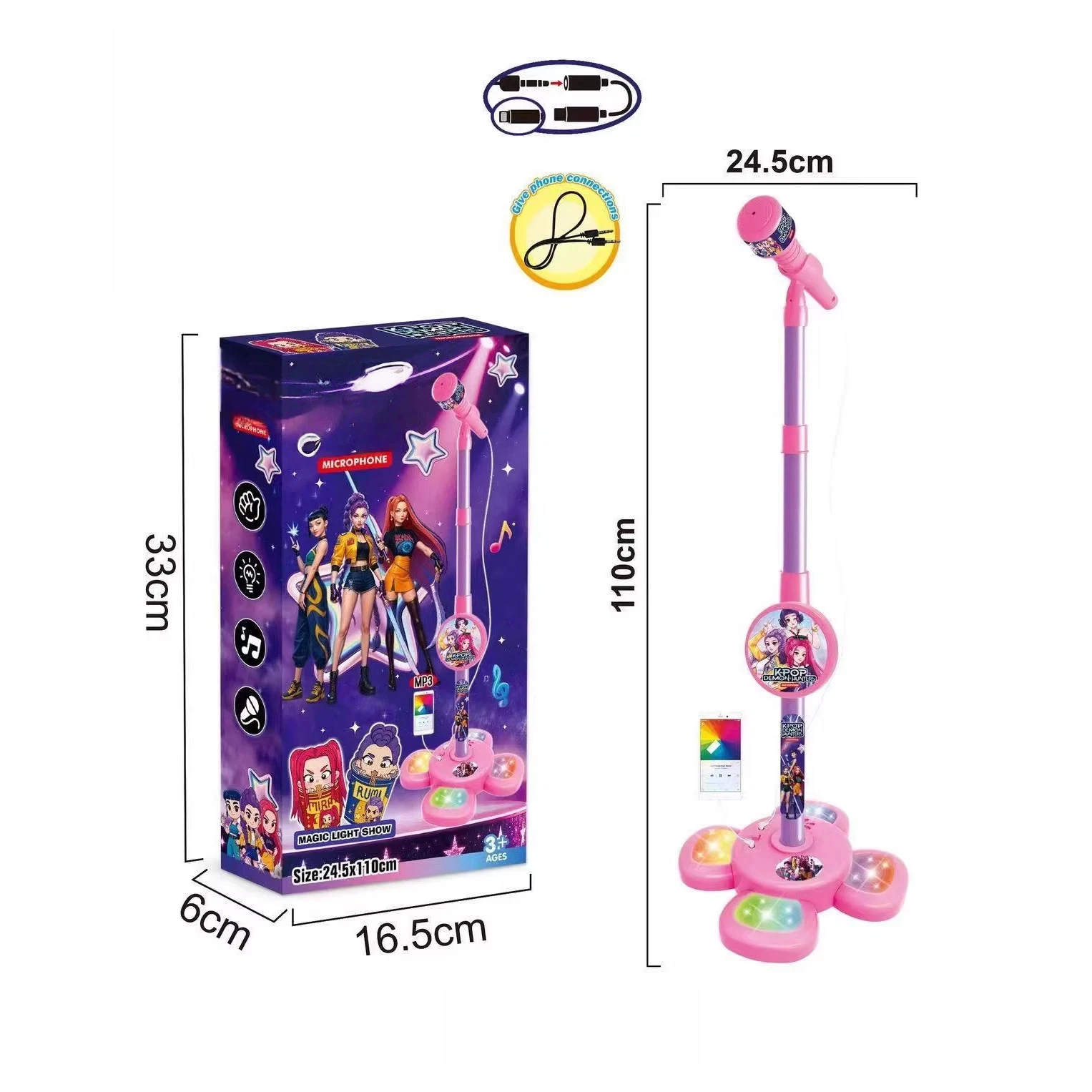 Karaoke Microphone with Stand, - Audio Music Edit 评论和价格