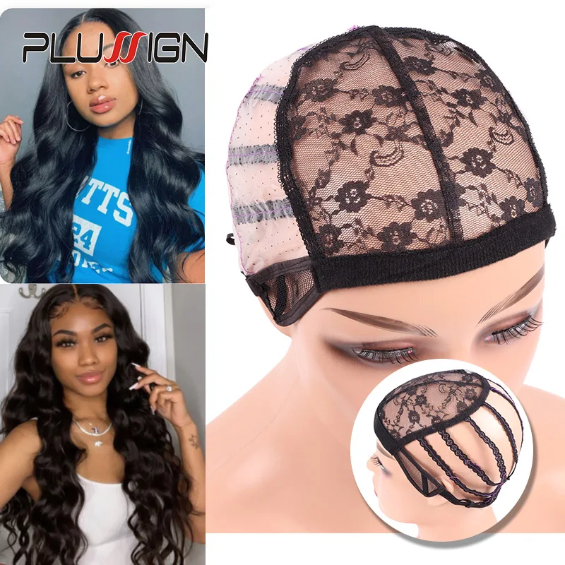 

1 шт./лот, шапочка для парика с регулируемым ремешком, купольные шапочки S M L, пластиковые сетки для волос, основа для изготовления париков, сетчатая шапочка для парика