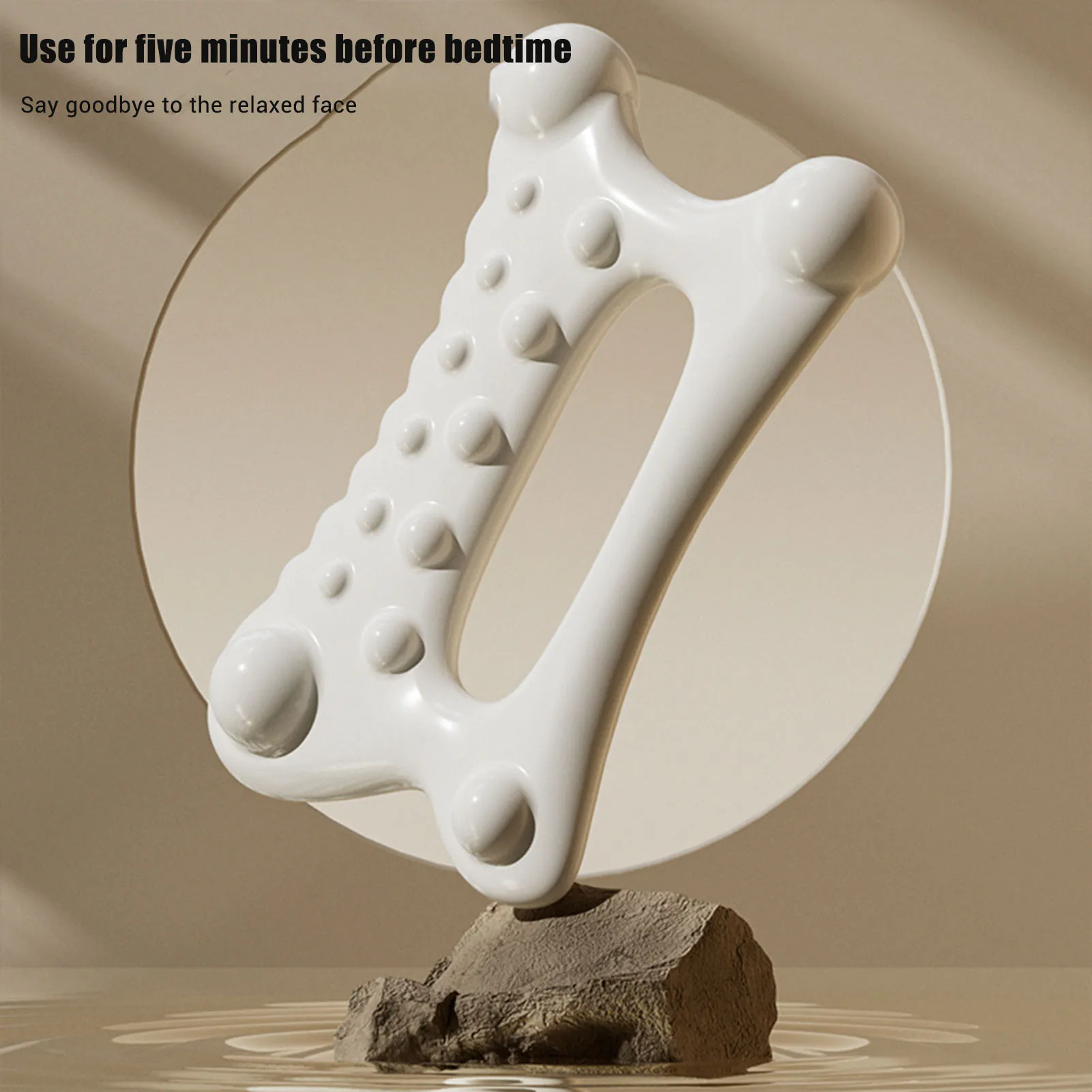 أداة تجميل Guasha من الراتنج، لوح كشط للاسترخاء لتدليك الوجه والعيون والرقبة والكتف #3