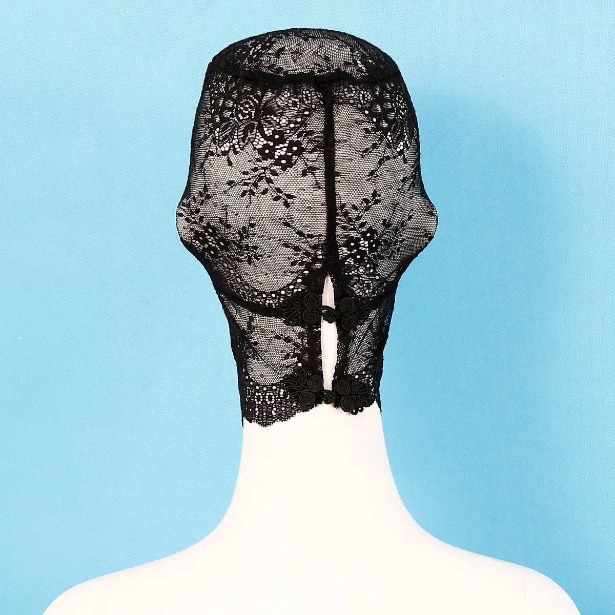 Masque en dentelle noire sexy pour femmes, masque de mascarade de fête unisexe pour adultes, capuche complète, couvre-tête, Festival Halloween Cosplay, masque pour les yeux