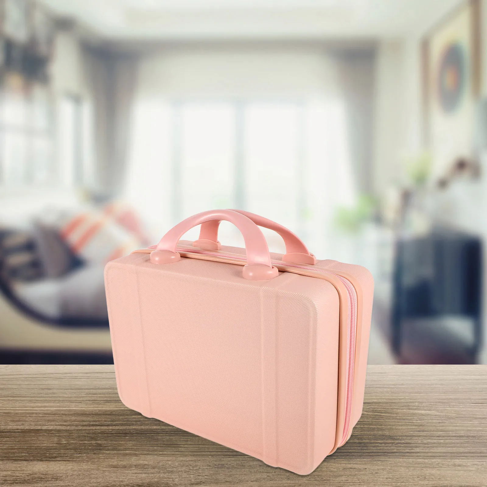 14 Inch Makeup Suitcase Portable Travel Case Large Capacity Lightweight Multi-Functional Organizer for Jewelry