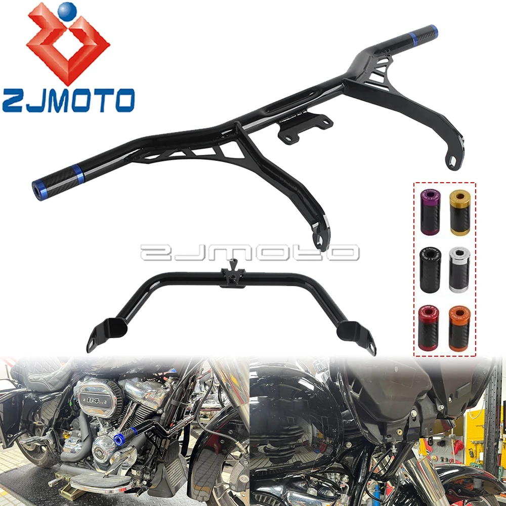 

Front Fairing Mount Support Rack Prop Up Bracket Engine Guard Bumper Crash Bar For Harley Road Glide FLTRK FLTRU FLTR FLTRX 15+