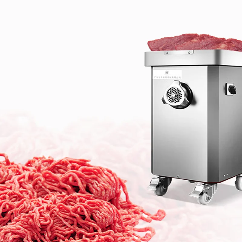 Commercial 220V Stainless Steel Meat Grinder and Slicer High Rigidity Industrial Processing Machine for Restaurant Use