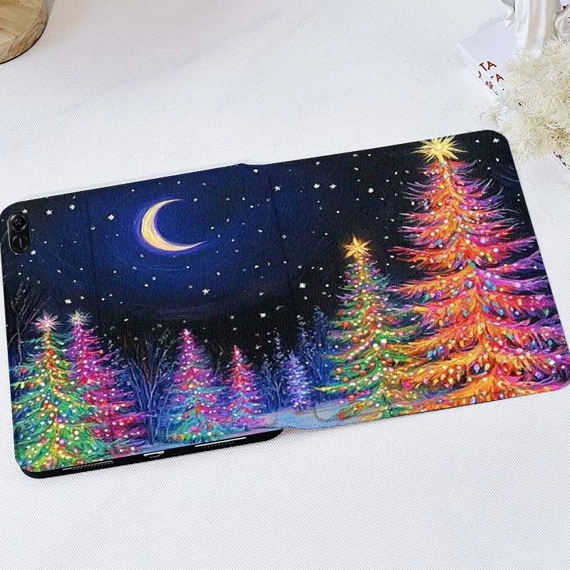 

Sparkling Colorful Christmas Tree For Huawei MediaPad T5 T10s M6 M5Lite SE Honor Tab 5 6 7 V7 V8 X8a X9a Pro Tablet Case Gift
