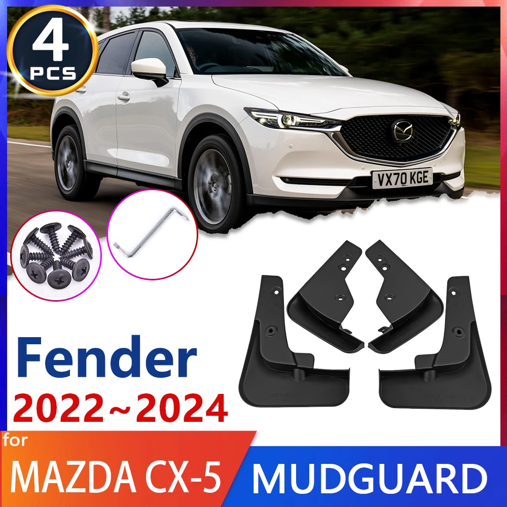 For Mazda CX-5 KF MK2 2022 2023 2024 4PC Car Fender Mud Flap Mudflaps Mudguards Splash Guards Flaps Accessories Stickers Auto