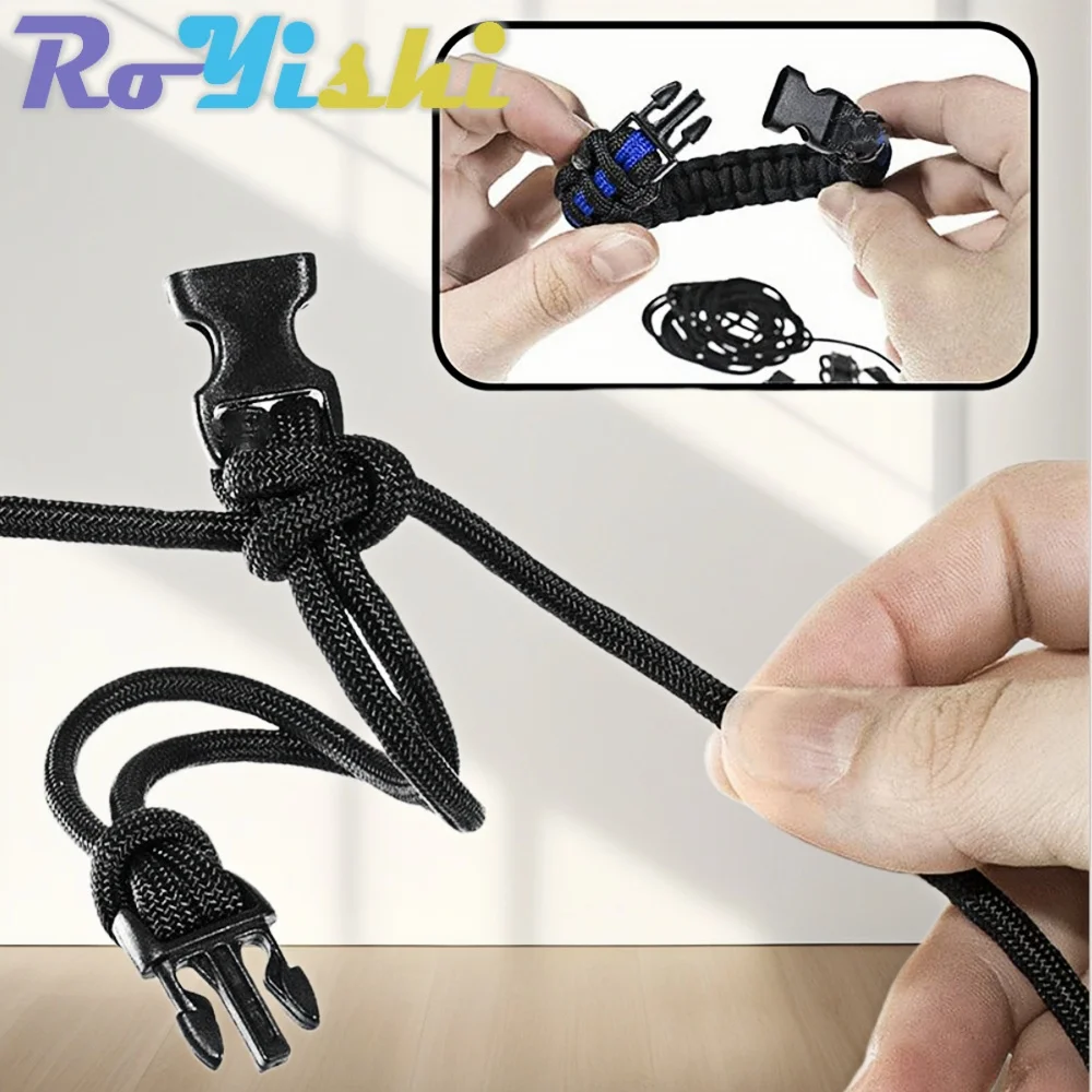 13-500 шт. 3/8 "10 мм пластиковый браслет с боковой пряжкой изогнутый парашют 550 браслет из паракорда DIY аксессуары