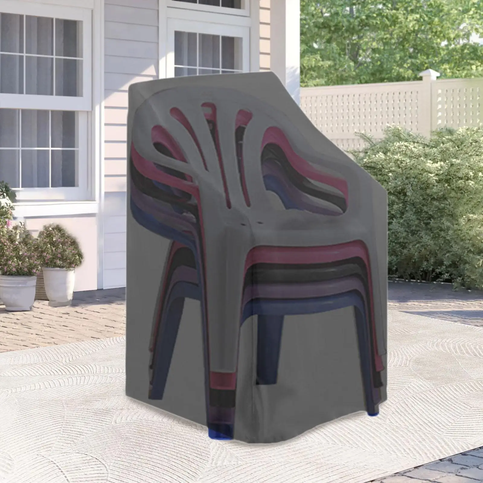 Oxford Cloth Deep Seat Cover Lawn Patio Chair Waterproof Protection for Outdoor Garden Use - view 3