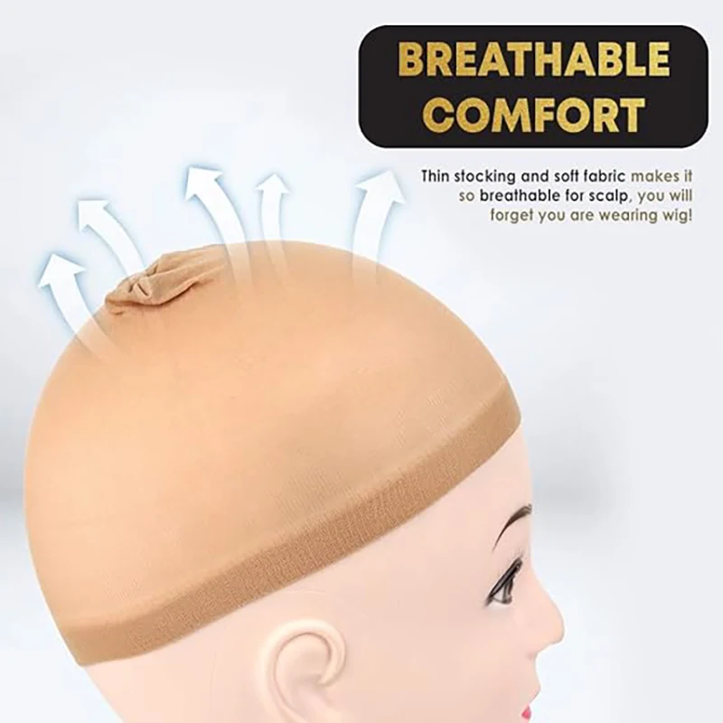 

Comfortable & Easy Wig Cap（10pcs）, Upgraded Stretchy Seamless Invisible Hair Net for Daily Under Wig Use