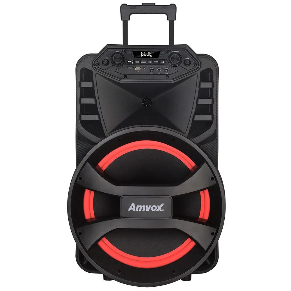 Amvox Vegas 880W Led Bluetooth USB Bivolt Black AA 880 Sound Box