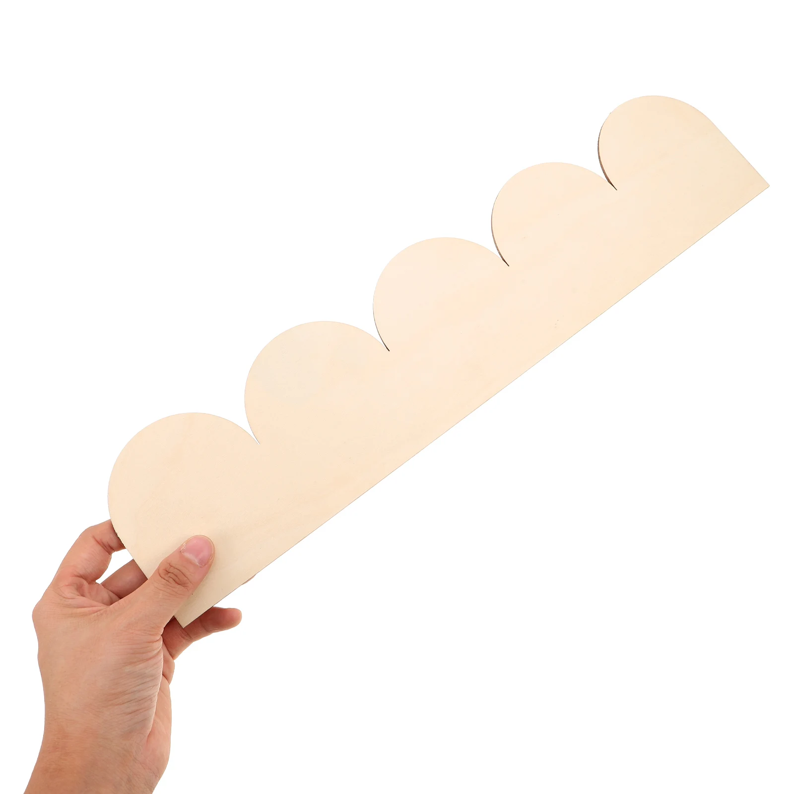 

20pcs Wooden Scalloped Trim 15.72X3.54X0.08 Inch For Cabinet Door Frame Shelf Wall Decor Diy Unfinished Molding Craft Strip