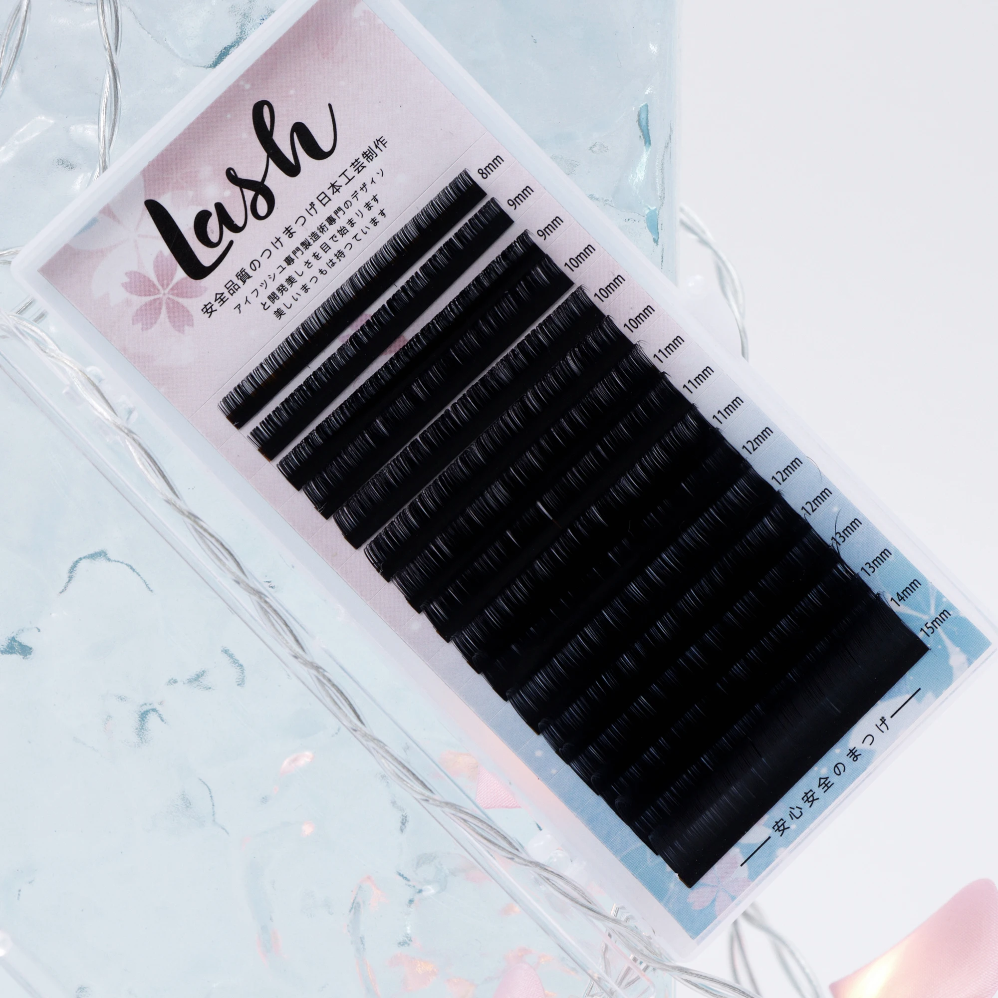 AYRMILLA 16 rows 8-15mm Individual cluster lashes Natural False eyelashes mixed puffy soft eye-catching 3D eye black slender