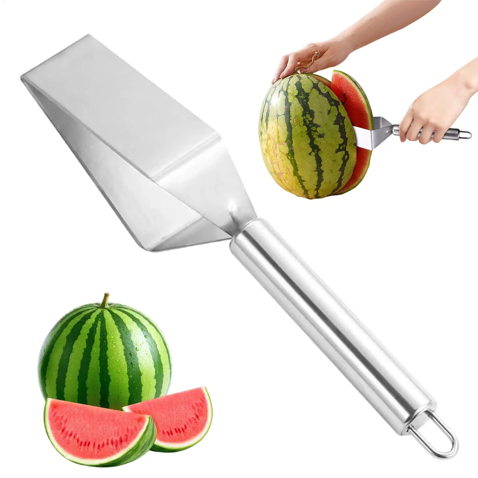 Watermelon Slicer Triangular Watermelon Cut Into Pieces Stainless Steel Watermelon Cutter Fruit Cutting Tools Kitchen Accessorie