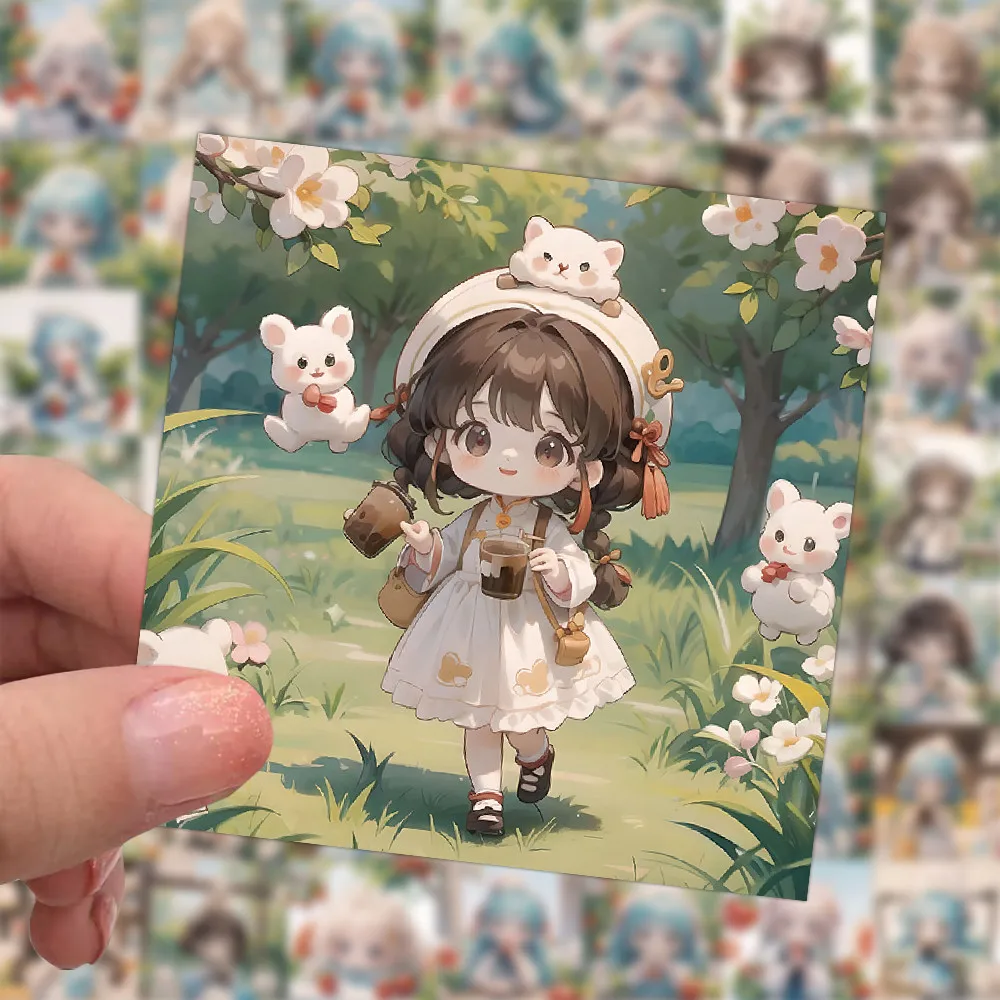 63 قطعة من ملصقات الصورة الرمزية لفتاة الفاكهة - تصميمات لطيفة لتزيين أجهزة الكمبيوتر المحمولة والهواتف والحرف اليدوية (متجر Anime Worlds)