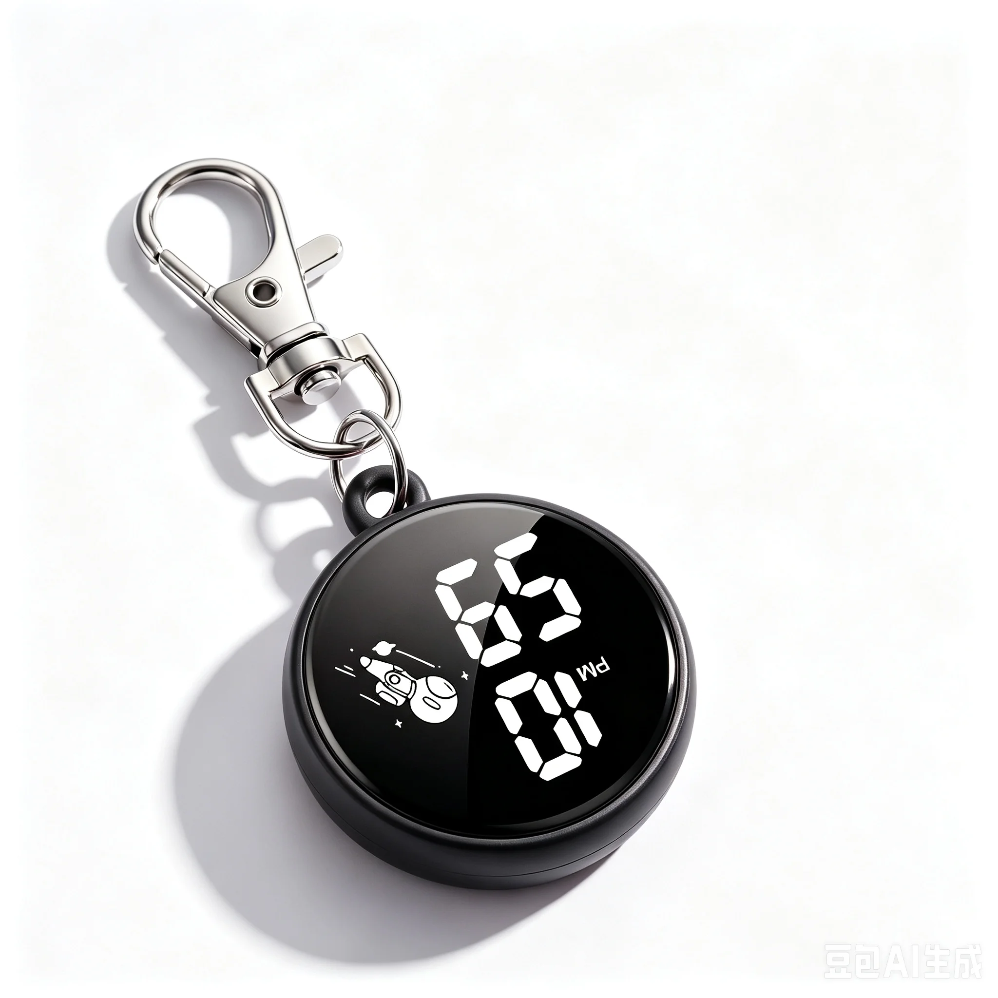 Children's Portable Digital Exam Pocket Watch, Keychain Design