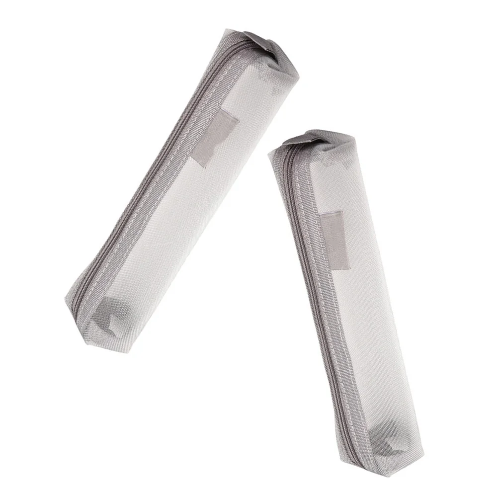 

2Pcs Pencil Storage Bag Transparent Structure Easy Access Smooth Zipper Portable Stationery Pouch for Teachers Students