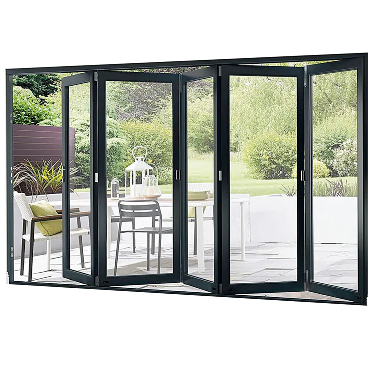 Folding Door Aluminum Glass Factory Hot Sale Toughened For Restaurant With Price Discount