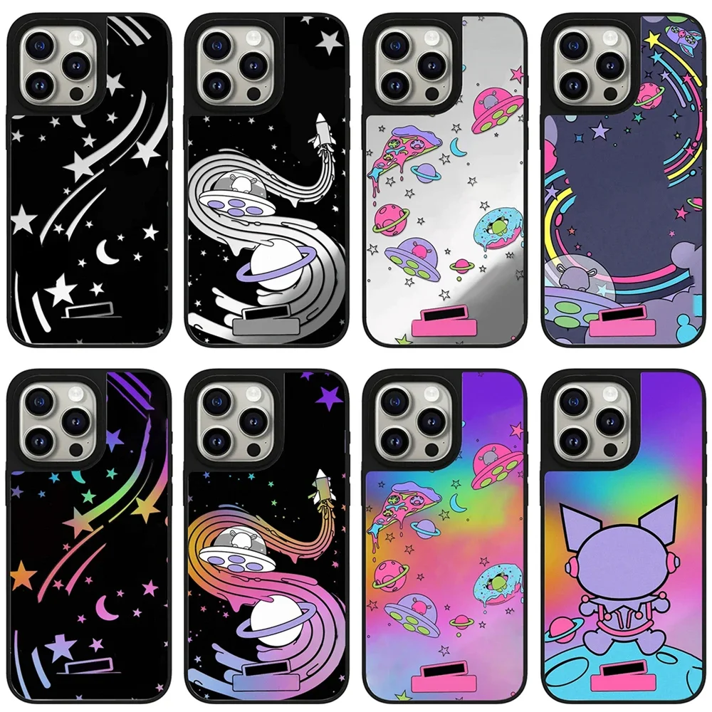 

Space Rabbit Mirror Magnetic iPhone 12 13 15 14 16 Pro Max Protective Case, Fits iPhone 16 Pro Max