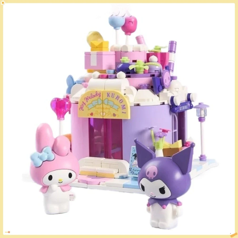 Keeppley Sanrio Series Sweet Companion Melody and Kuromi Assembling Building Block Models Cute Trendy Toys Girl's Birthday Gift