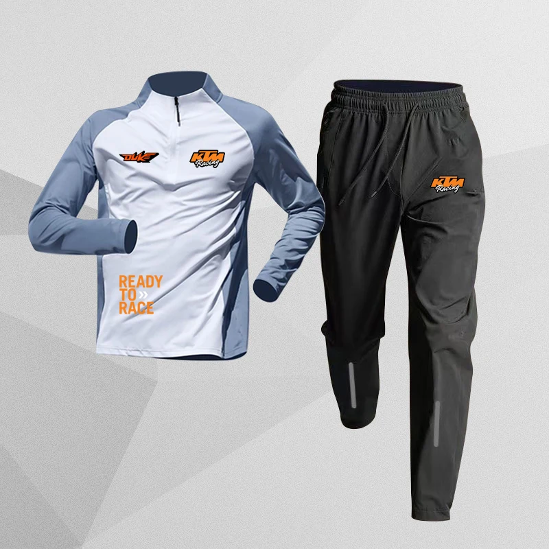 2024 Men\'s and Women\'s Spring and Autumn Close fitting KTM Fashion Sports Comfortable Bicycle Motorcycle Riding KTM Sports Set