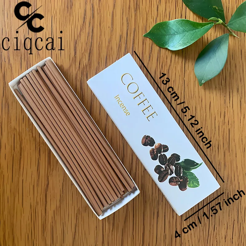 Coffee-Flavored Premium Thick Handmade Incense Sticks, 12cm Strong-Scented Incense Sticks, 45 Pieces/Box, Natural Incense Powder, Long-Lasting Fragrance, Suitable for Yoga, Meditation, Purification, and Gift-Giving, Suitable for Indoor and Outdoor Activities, Such as Camping, Barbecuing, Yoga, Fishing, and Gardening