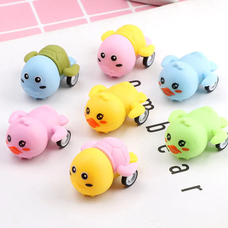 Novelty Funny Children Small Car Cartoon Duck Turtle Pull Back Car Toy Mini Cartoon Animal Pull Back Toy Car Kids Birthday Toys