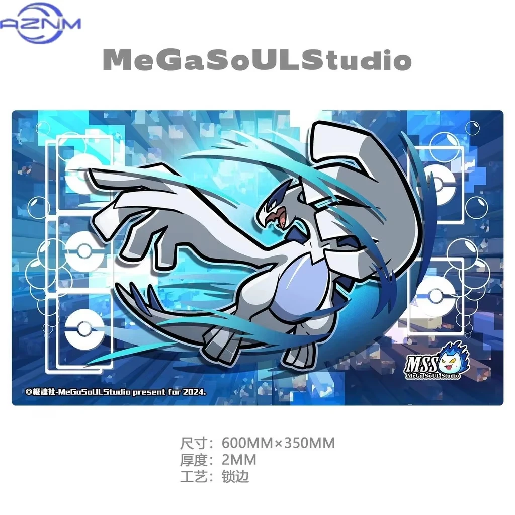 Pokemon Lugia Giratina TCG Playmat Legendary Pokemon Art With Battle Zones Non Slip Rubber Trading Card Game Mat