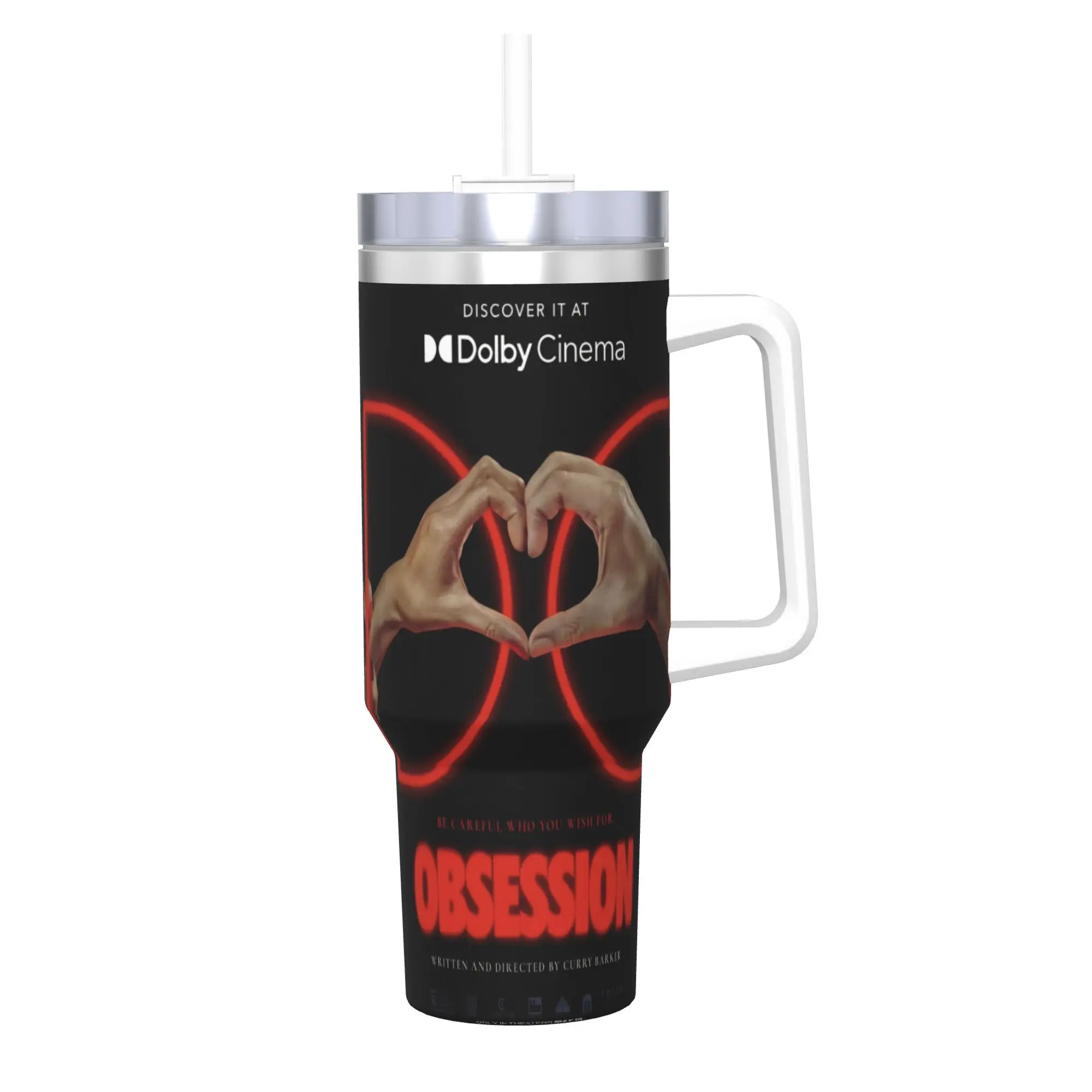 

Obsession 2026 Horror Movie Insulated Tumbler with Straws Lid Vacuum Thermal Mug Double Wall Hot Cold Drinks Cup 40oz