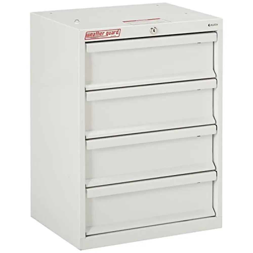 Steel Portable 4-Drawer Cabinet Tool Storage Organizer White 26x24x13.63