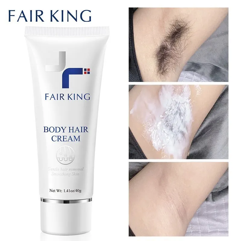 Crema depilatoria FAIR KING para hombres y mujeres, crema removedora de pelo indolora a base de hierbas para eliminar axilas, piernas, cuidado del cuerpo, cuidado de la piel 40g