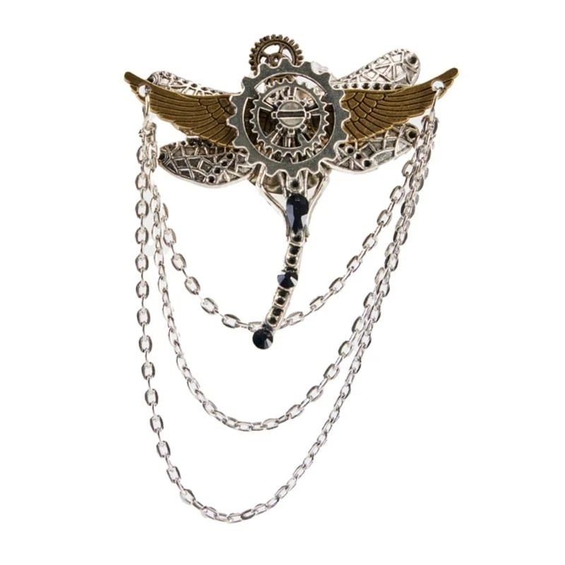 R1WE Masquerades steampunk بروش دبوس لعلاج العتاد الإناث مجوهرات عتيقة