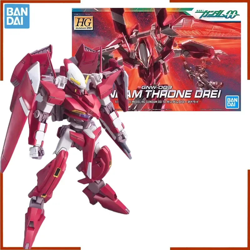 

Bandai HG 1/144 Mobile Suit Gundam 00 GNW-003 Gundam Throne Drei Anime Action Figure Assembly Model Kit Toys for Boys Gifts