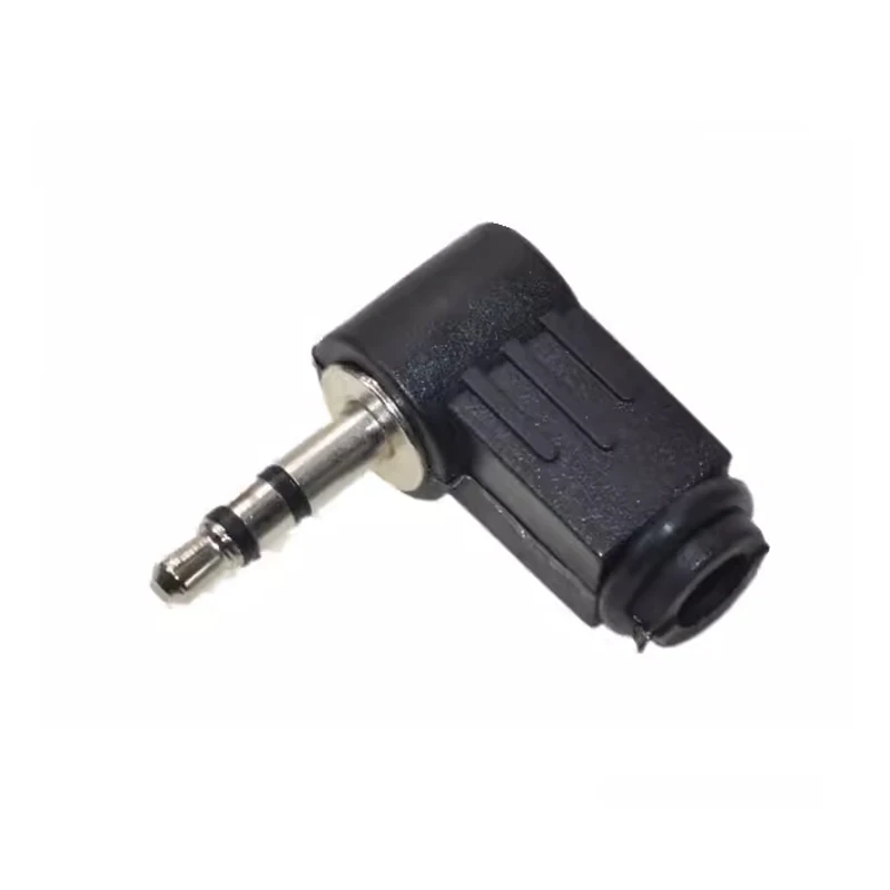 5Pcs 2.5mm / 3.5mm Audio Plug Mono Stereo Headset Jack Headphone Connector Microphone Black Audio Plug Jack Adapter Connector