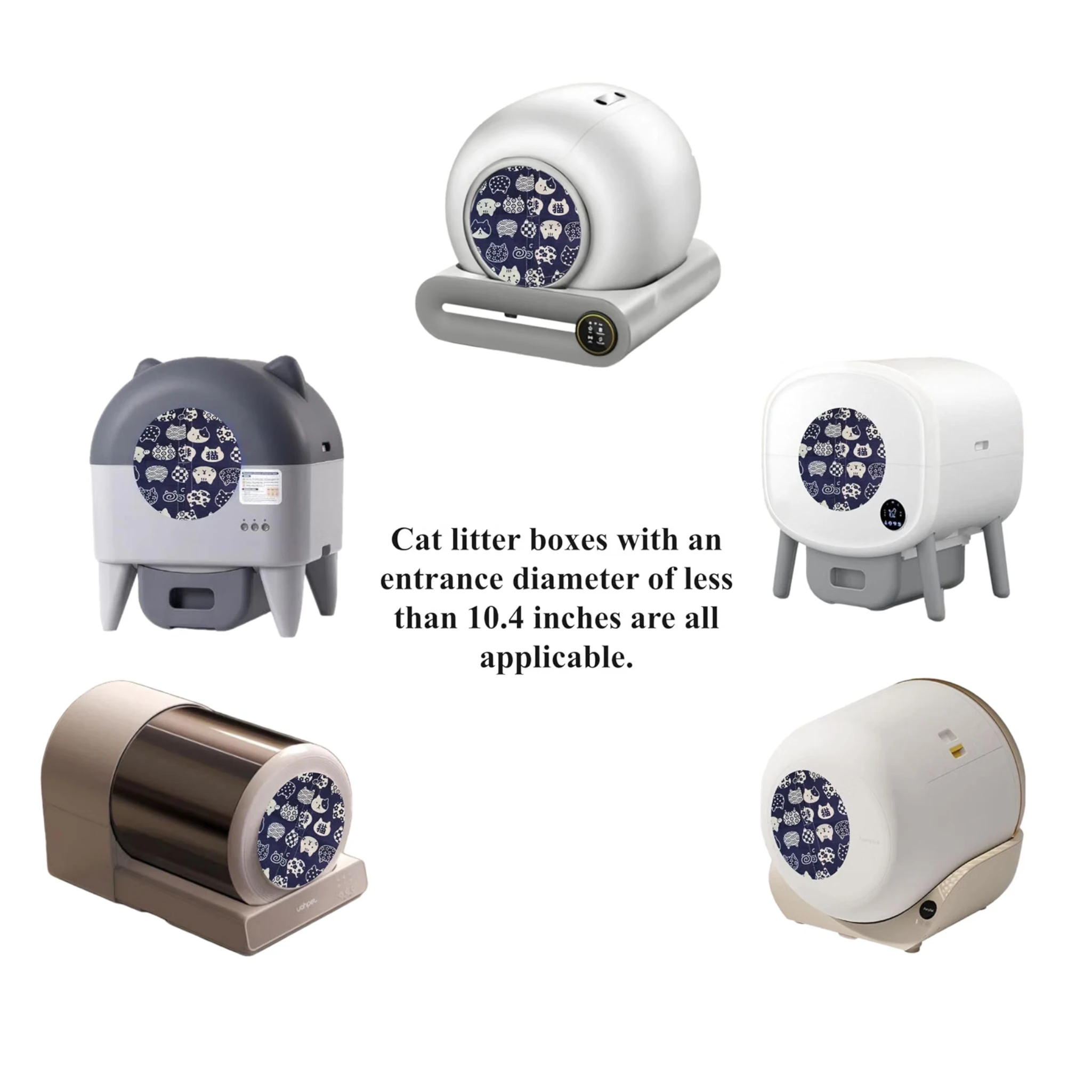 Litter Box Odor Dust-Proof Door Curtain Matching for Automatic Litter Box Thick Cotton and Scratch-Resistant Fabric
