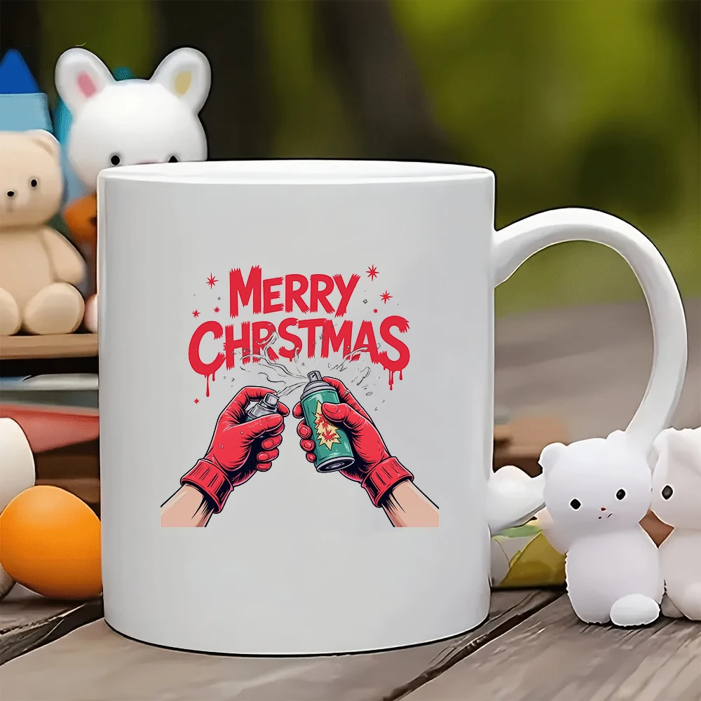 

11oz Mug + Creative Christmas Art Cup + Kids Cup + Family Office Coffee Cup Set - Merry Christmas Gift