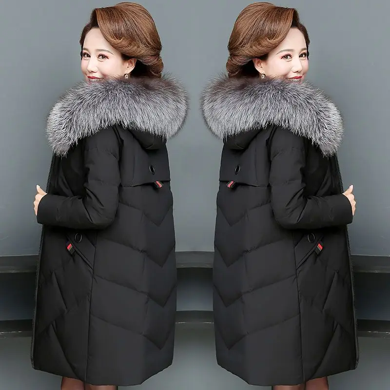 Women's Jacket 2024 New Winter Temperament Slim Parka  Cotton  Casual Warmth    Coat P35