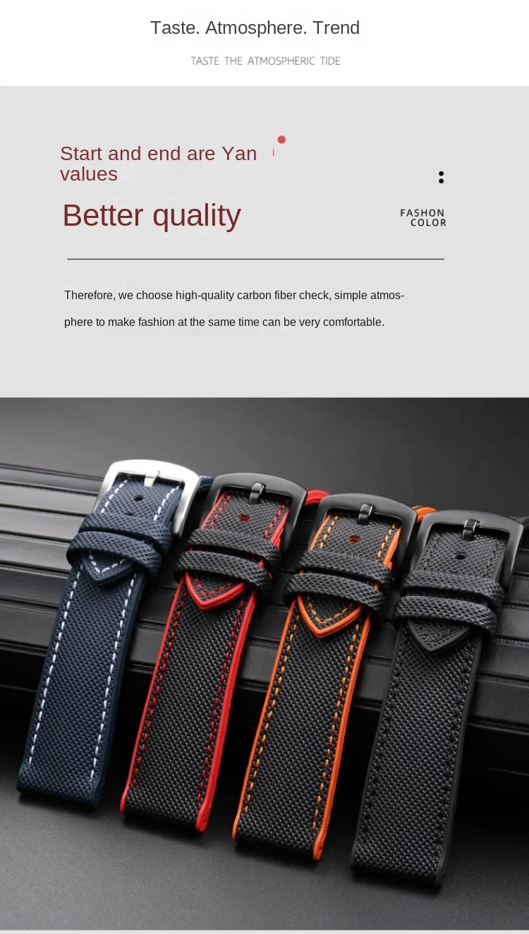 Hochwertiges Gummi-Uhrenarmband für TAG Heuer F1 Gulf Aquaracer Monaco Herren-wasserdichtes Armband blau orange 20 mm 21 mm 22 mm 24 mm – Detail 8