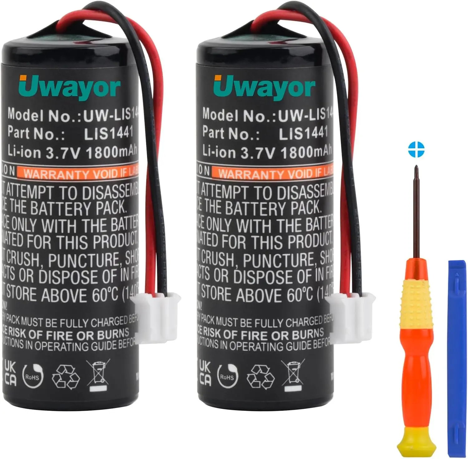 

Uwayor 1800mAh Replacement Battery for PS3 Move Motion Controller, CECH-ZCM1E, LIS1441, Playstation 3 Move Motion Controller
