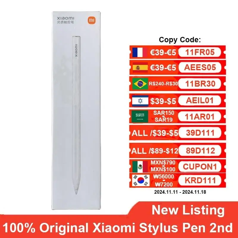 New! For Xiaomi Stylus Pen 2nd For Xiaomi Mi Pad 6 / 5 Pro Low Latency Draw Writing Screenshot 26° Nib Tablet Screen Touch