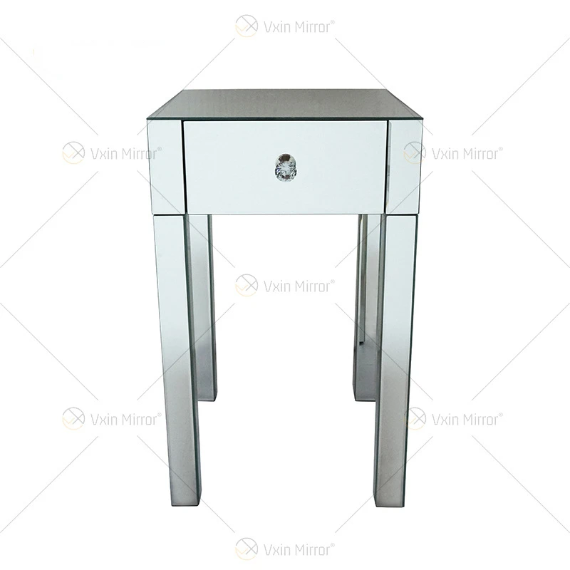 Mirror bedside table Bedroom bedside cabinet Simple glass furniture disassembly locker small corner cabinet direct sale